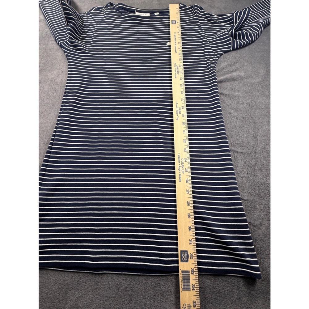 Lacoste dress navy blue white stripe long sleeve EU 34 US 2 XS boatneck - Picture 10 of 14